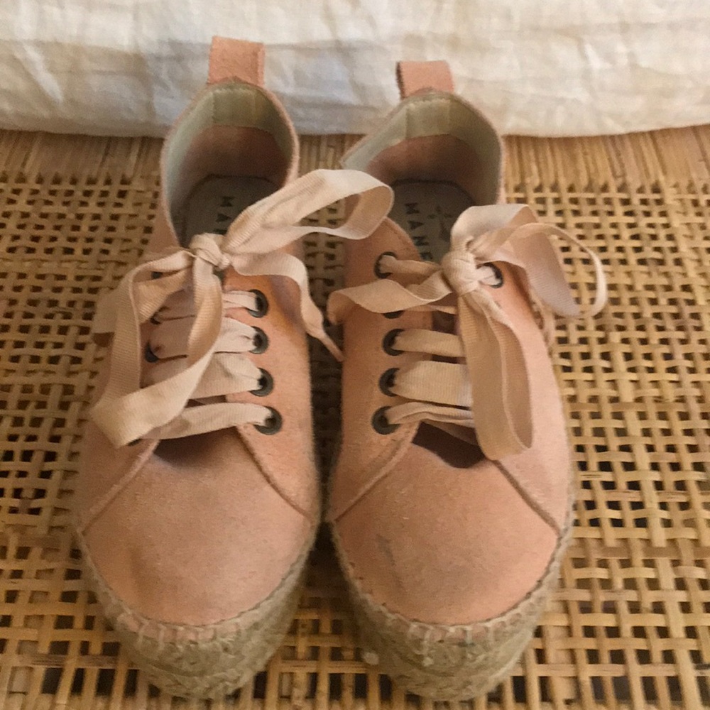 Manebi platform espadrille sneakers. Size 6